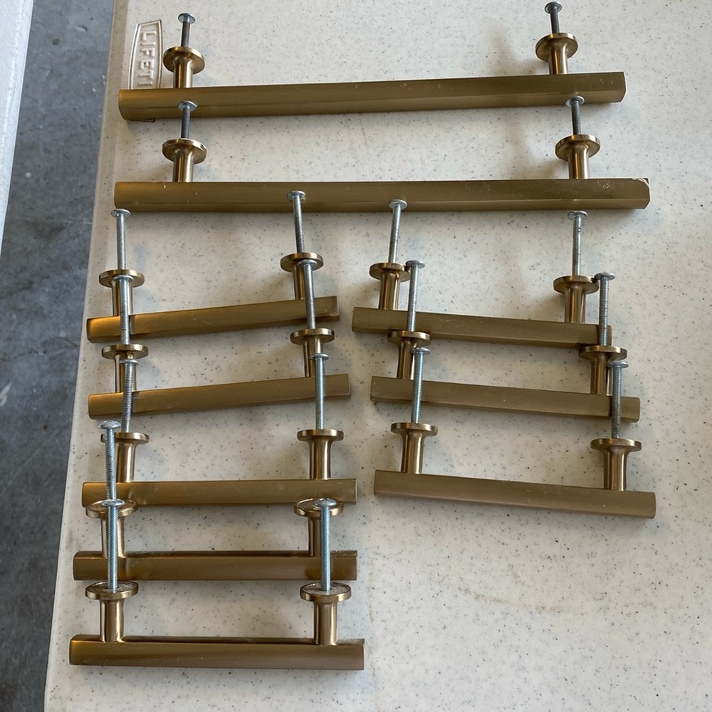 Gold door handles